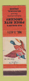 Matchbook Cover - Price Rite Grocery Milwaukie OR Red Basler WEAR