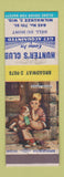 Matchbook Cover - Hunter's Club Milwaukee WI WEAR