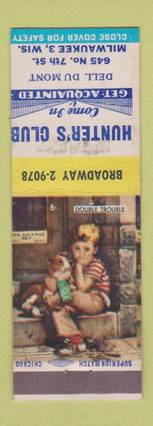 Matchbook Cover - Hunter's Club Milwaukee WI WEAR