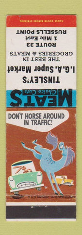 Matchbook Cover - Tinsley's IGA Grocery Russells Point OH