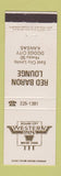 Matchbook Cover - Western Inn Motor Lodge Dodge City KS