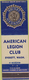 Matchbook Cover - Matchbook Cover American Legion Everett WA