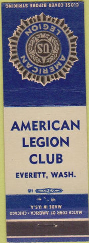 Matchbook Cover - Matchbook Cover American Legion Everett WA
