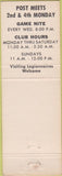 Matchbook Cover - Matchbook Cover American Legion Astoria OR