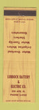 Matchbook Cover - Lubbock Battery Electric TX