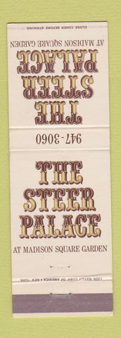 Matchbook Cover - The Steer Place New York City Madison Square Garden