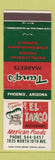 Matchbook Cover - Tang's Markets Phoenix Glendale AZ El Tango Mexican Restaurant