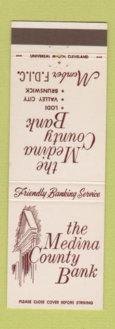 Matchbook Cover - Medina County Bank OH