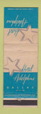 Matchbook Cover - Hotel Adolphus Dallas TX WEAR