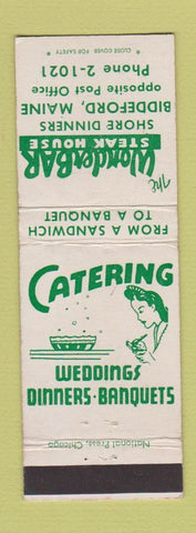 Matchbook Cover - Wonder Bar Steak House Biddeford ME