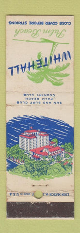 Matchbook Cover - Whitehall Resort Palm Beach FL WEAR