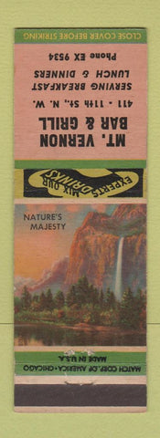 Matchbook Cover - Mount Vernon Bar Grill