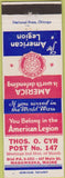 Matchbook Cover - Matchbook Cover American Legion Madawaska ME