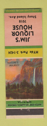 Matchbook Cover - Jim's Liquor House Chicago IL