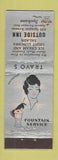 Matchbook Cover - Outside Inn Travo's Spokane WA deco girlie
