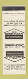 Matchbook Cover - Waipukurau Wine Liquor New Zealand