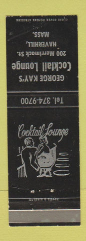 Matchbook Cover - George Kay's Cocktail Lounge Haverhill MA