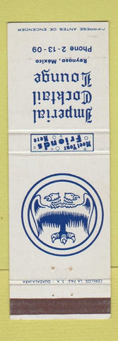 Matchbook Cover - Imperial Cocktail Lounge Reynosa Mexico