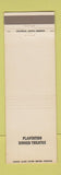 Matchbook Cover - Plantation Dinner Theatre Huntsville AL