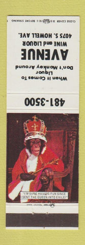 Matchbook Cover - Avenue Wine Liquor Nokey WEAR