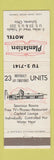 Matchbook Cover - Plantation Motel Sylvania OH WEAR