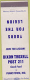 Matchbook Cover - Matchbook Cover American Legion Funkstown MD