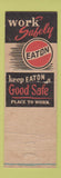 Matchbook Cover - Safety Throw Trash In Cans Eaton