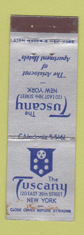 Matchbook Cover - Tuscany New York City  Hotel