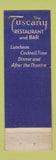 Matchbook Cover - Tuscany New York City  Hotel