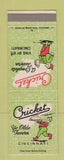 Matchbook Cover - Cricket Tavern Cincinnati OH