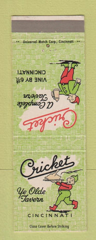 Matchbook Cover - Cricket Tavern Cincinnati OH