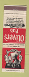 Matchbook Cover - Oliver's Pub Elmhurst Chicago IL Hammond IN