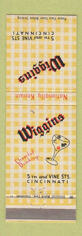 Matchbook Cover - Wiggins Cincinnati OH