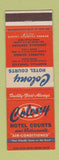 Matchbook Cover - Colony Hotel Courts Louisville KY Columbus GA Nashville WEAR