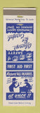 Matchbook Cover - Safety First Aid Eaton WEAR