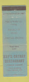 Matchbook Cover - Kay's Cathay Restaurant San Diego CA Chinese WEAR