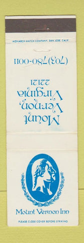 Matchbook Cover - Mount Vernon VA Inn WEAR