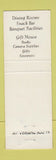 Matchbook Cover - Mount Vernon VA Inn WEAR