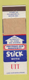 Matchbook Cover - James Utt Congress DD Bean  CA California