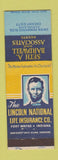 Matchbook Cover - Abraham Lincoln Insurance Seth Bardwell Cleveland OH