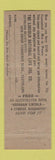 Matchbook Cover - Abraham Lincoln Insurance Seth Bardwell Cleveland OH