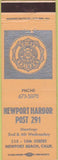 Matchbook Cover - Matchbook Cover American Legion Newport Beach CA peach
