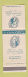 Matchbook Cover - Washington Savings Hollywood CA George