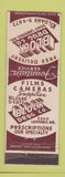 Matchbook Cover - Block Drug Chicago IL ARROW