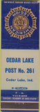 Matchbook Cover - Matchbook Cover American Legion Cedar Lake IN