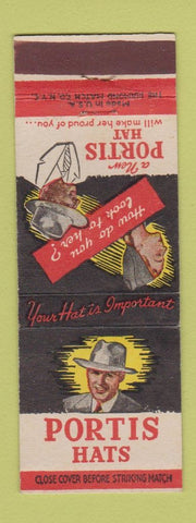 Matchbook Cover - Portis Hats