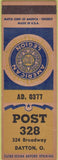 Matchbook Cover - Matchbook Cover American Legion Dayton OH WORN SAMPLE