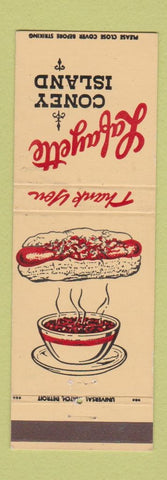 Matchbook Cover - Lafayette Coney Island Hot Dog Cupertino San Jose CA