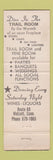 Matchbook Cover - Santa Fe Inn Wolcott CT