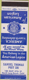 Matchbook Cover - Matchbook Cover American Legion North Long Beach CA